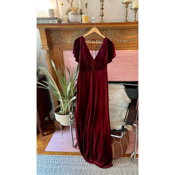 BHLDN Dresses & Skirts - BHLDN Jenny Yoo Ellis Velvet Open Back Dress